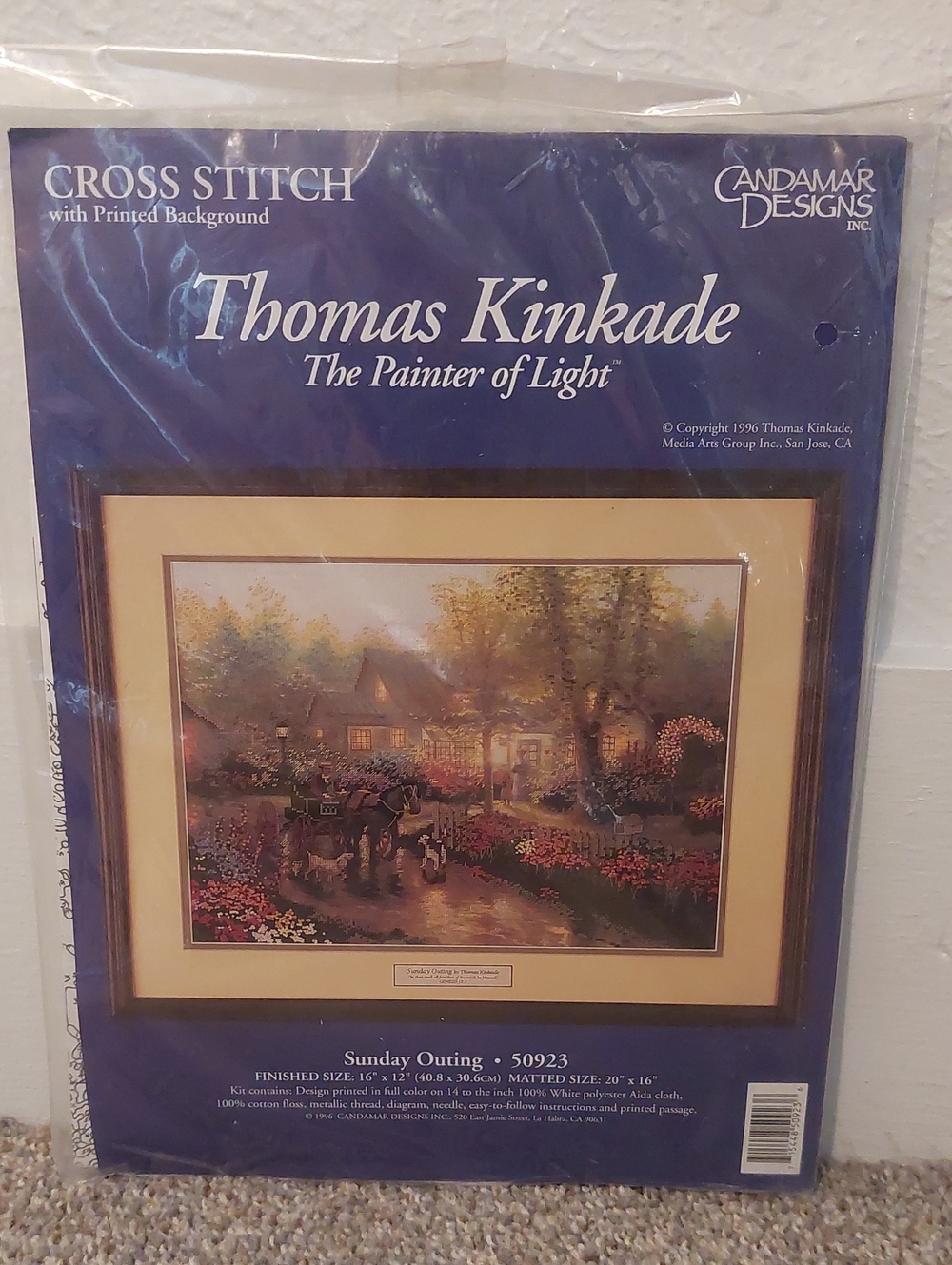 "Sunday Outing" Thomas Kinkade Cross-Stitch